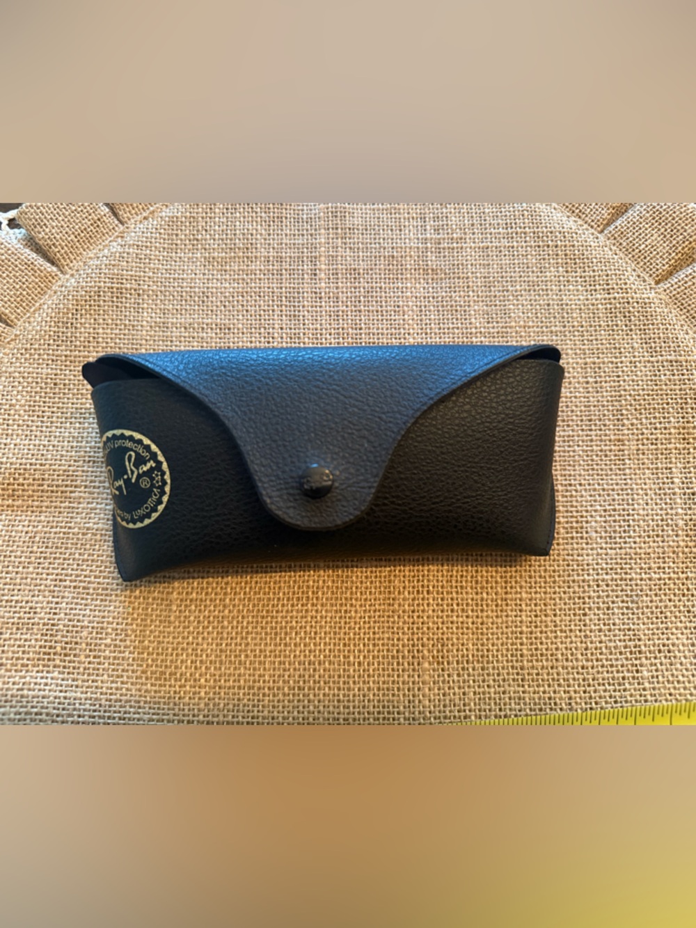 Ray-Ban Black Sunglasses Case with Gold Logo